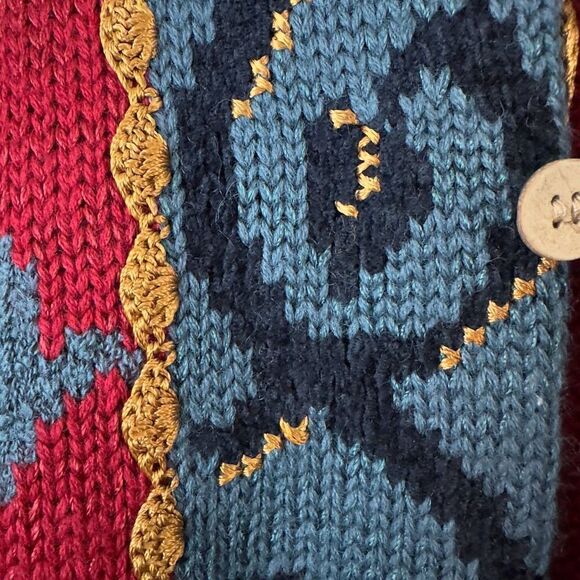 Carole Little Knitwear Double Button Wool Mix Cardigan Size Medium - Picture 5 of 7